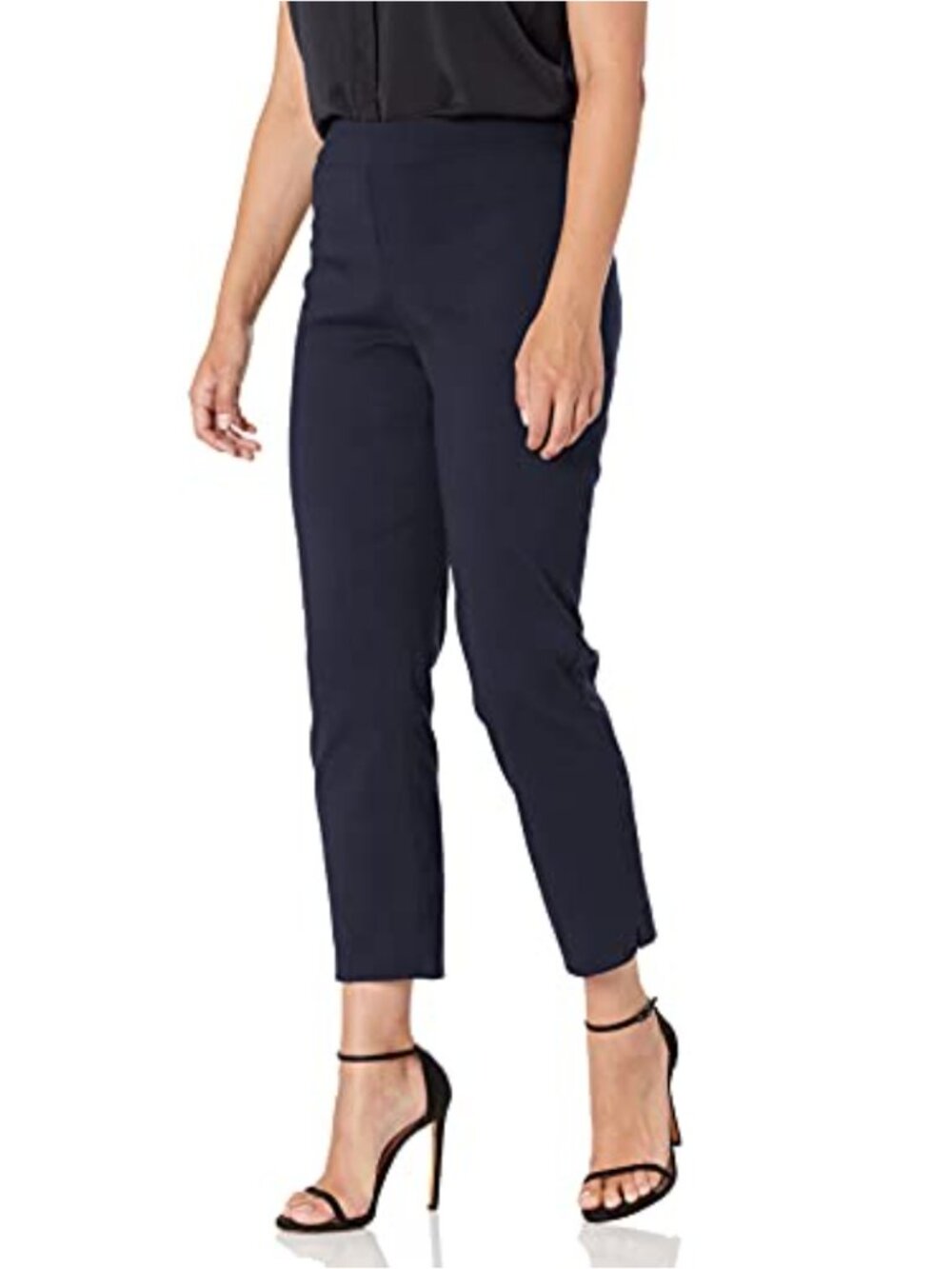 Super Stretch Slimming Pull-On Ankle Pant High Rise Straight Leg